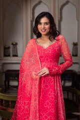 Airy Chiffon Suit with Cotton Bottoms – 3-Piece Side-Zip Set