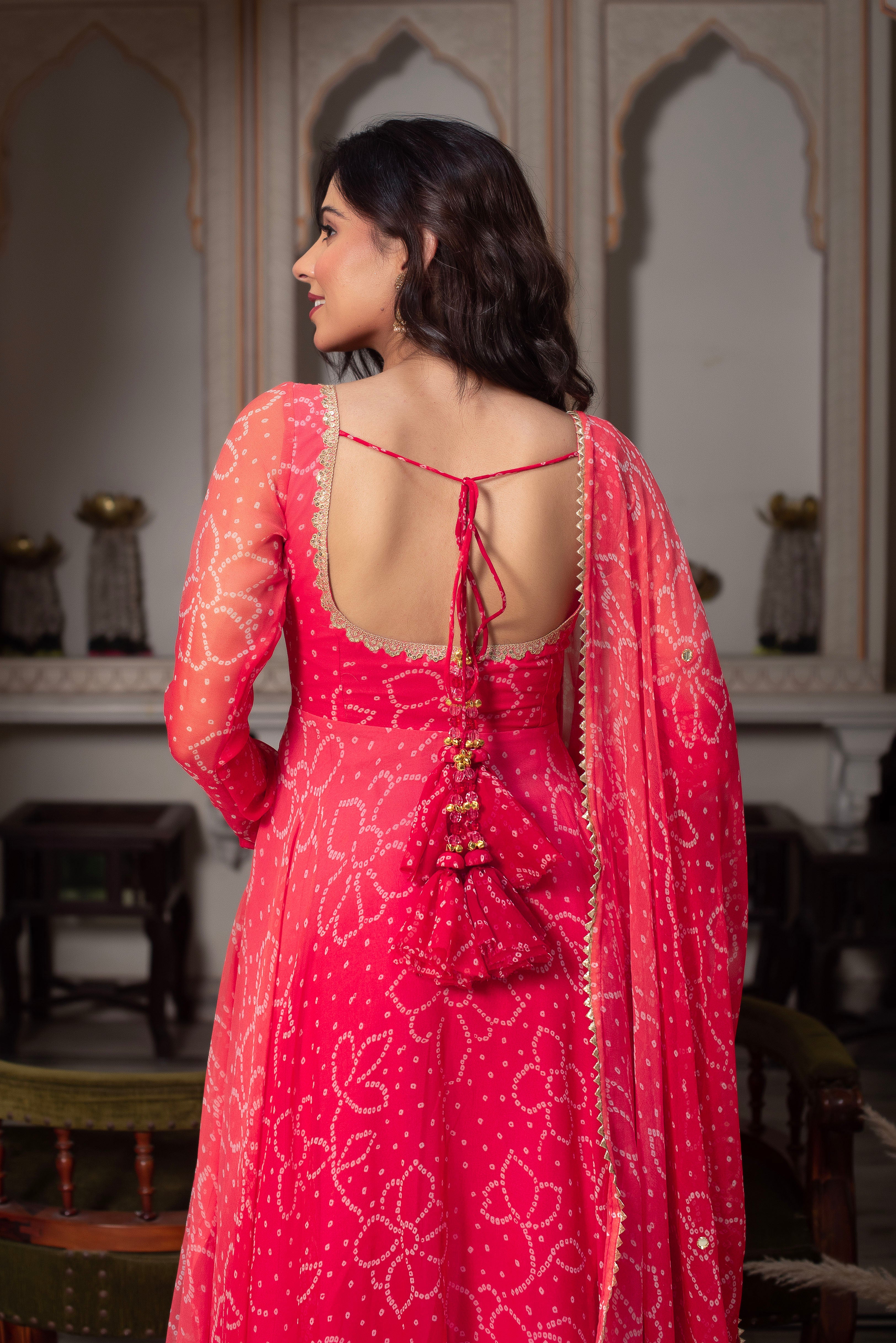 Airy Chiffon Suit with Cotton Bottoms – 3-Piece Side-Zip Set