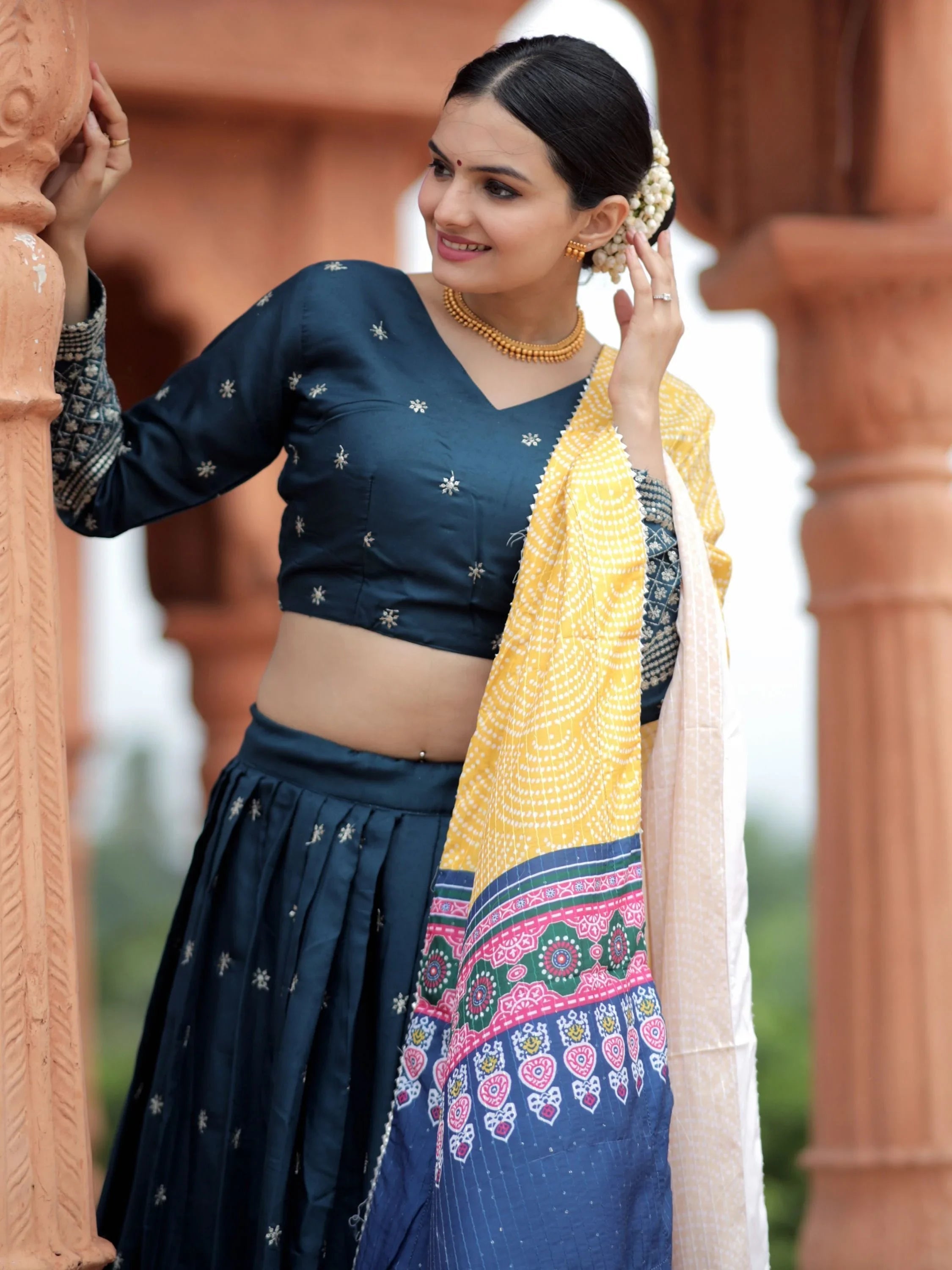 Blue Silk Lehenga Choli – Elegant Wedding & Festive Wear