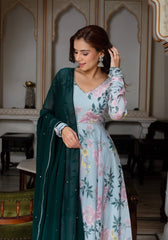 Chiffon & Georgette 3-Piece Side-Zip Suit Set