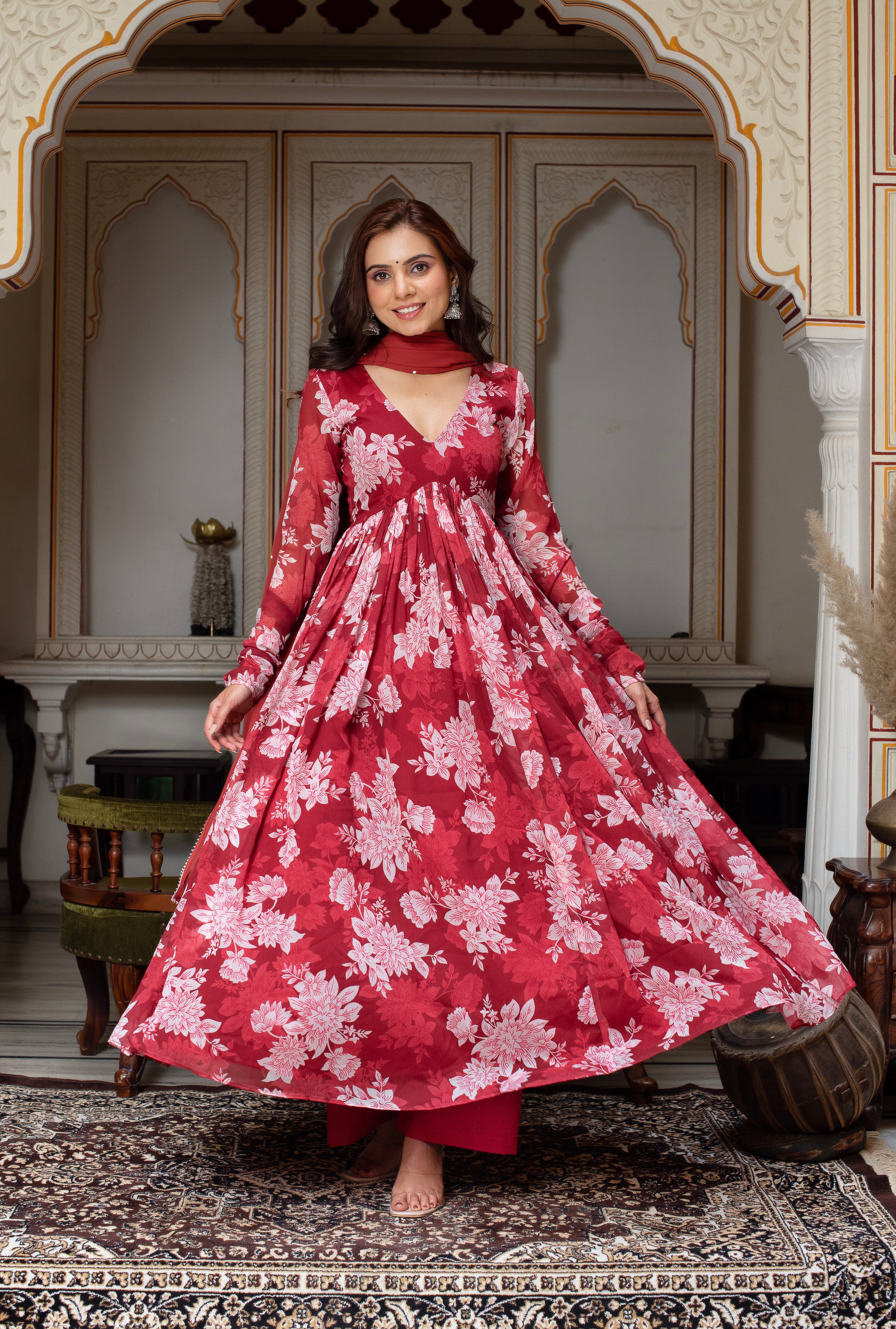 Chiffon & Georgette 3-Piece Suit Set
