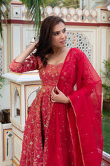 Chinon & Organza 3-Piece Side-Zip Suit Set