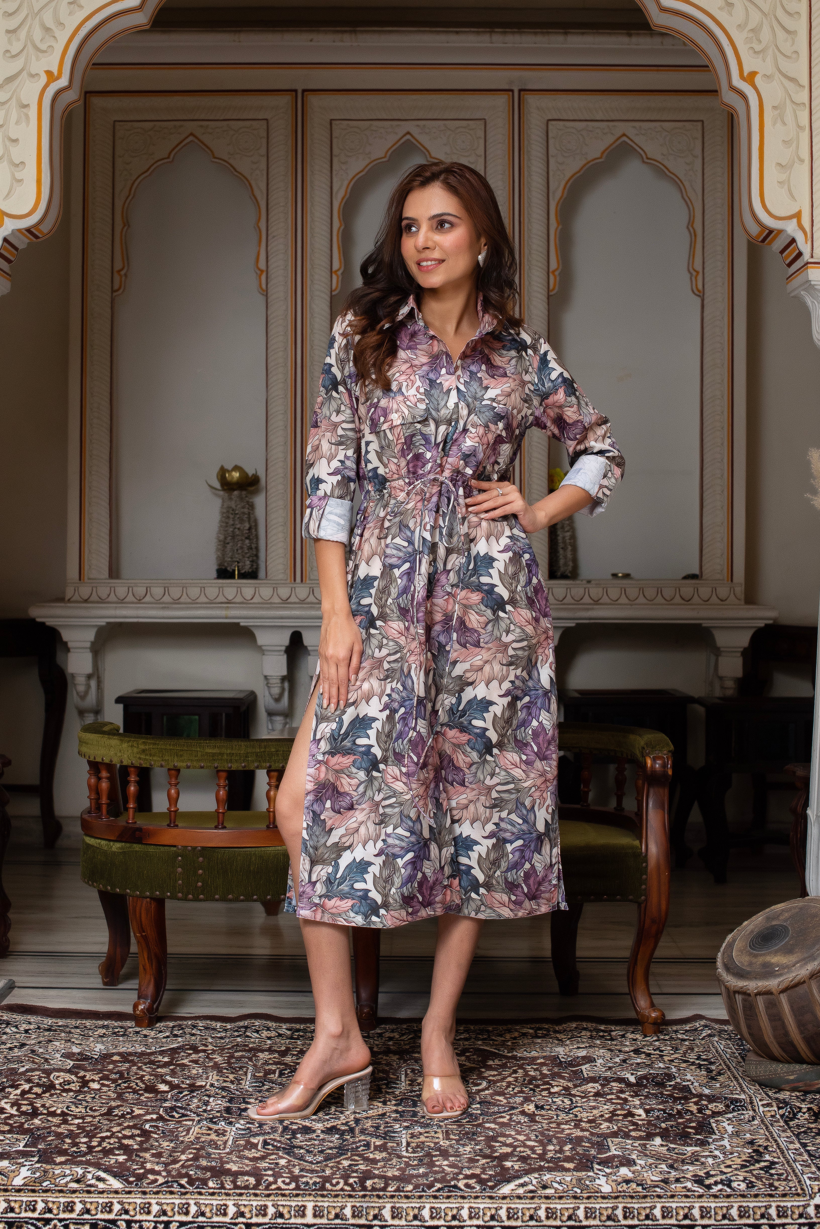 Cotton Muslin Dress – Single Piece with Front Button Detailing