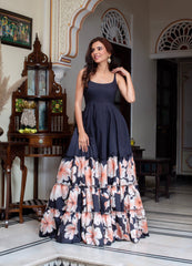 Cotton Muslin Dress – Single Piece with Side Zip