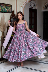 Cotton Muslin & Georgette 3-Piece Suit Set