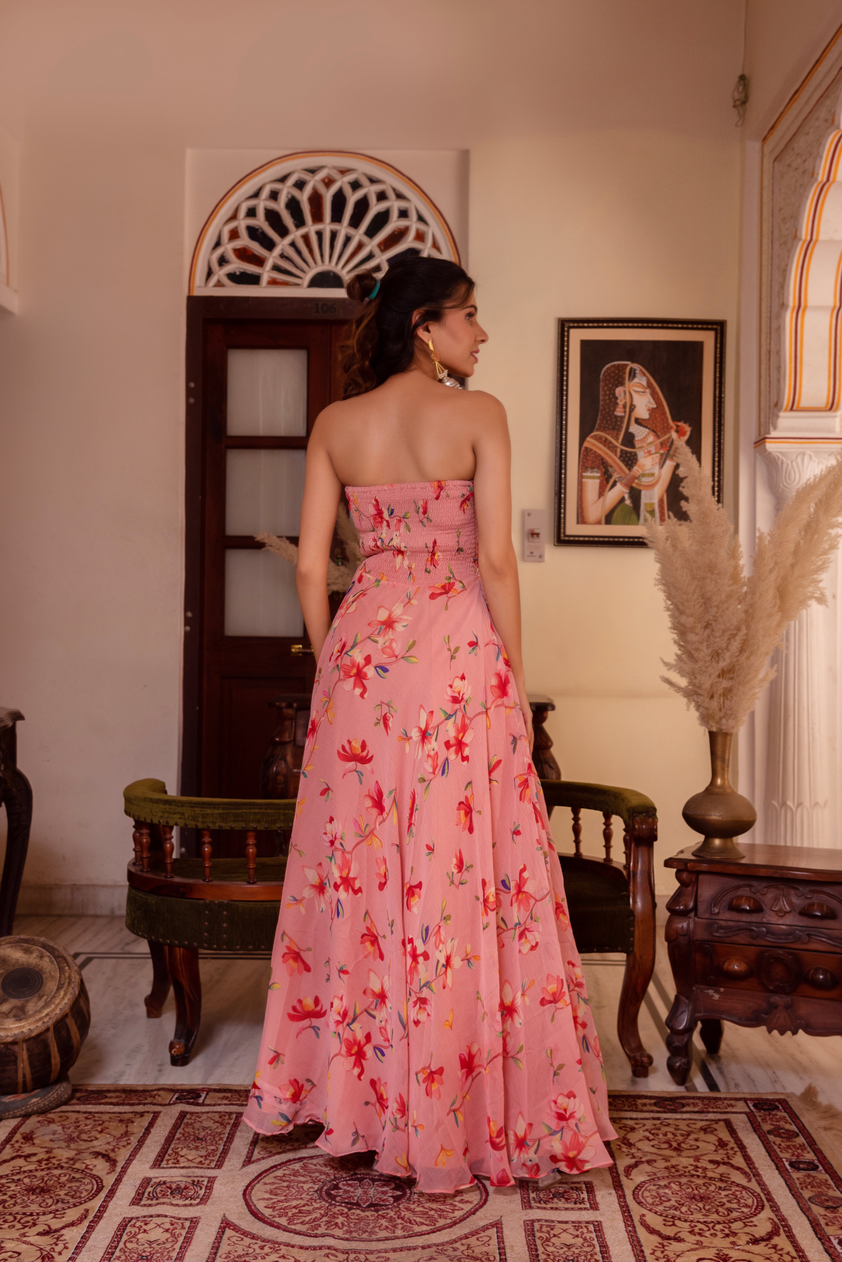 Flowy Chiffon Suit – Single Piece, 55-Inch Length