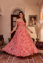Flowy Chiffon Suit – Single Piece, 55-Inch Length