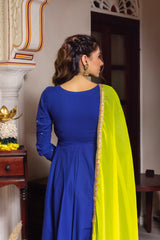 Lightweight Georgette Suit with Cotton Bottoms – 3-Piece Side-Zip Set