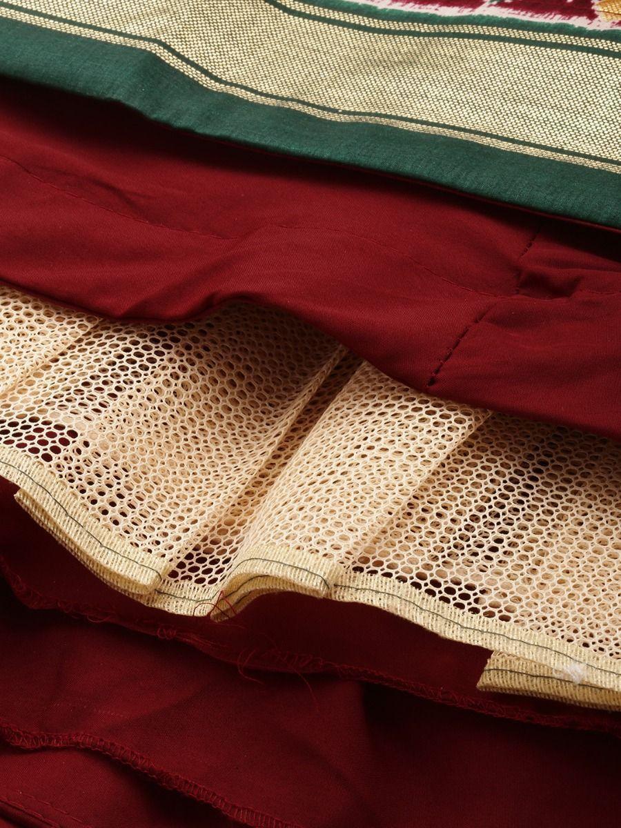 Maroon Patola Print Silk Festival Wear Lehenga Choli with Dupatta