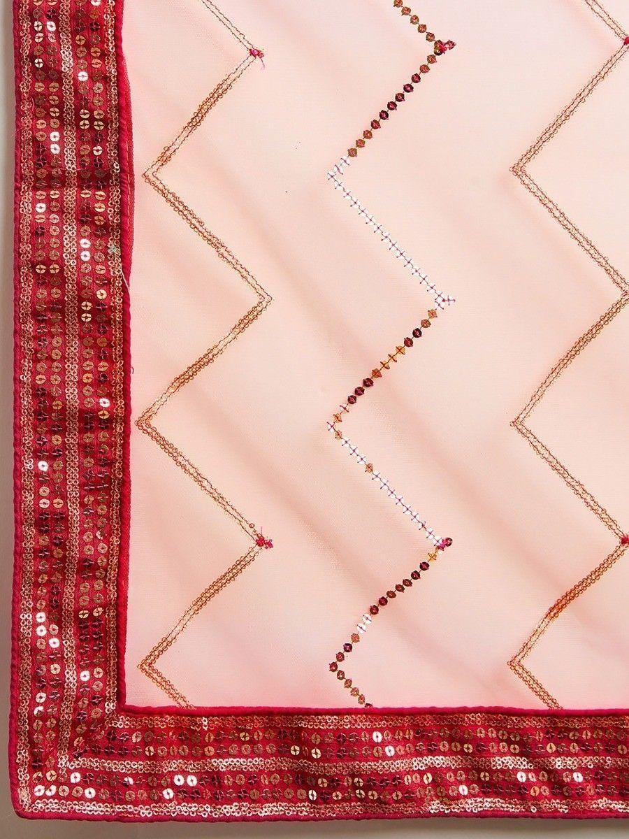 Pink Sequins Art Silk Lehenga Choli for Festivals & Weddings
