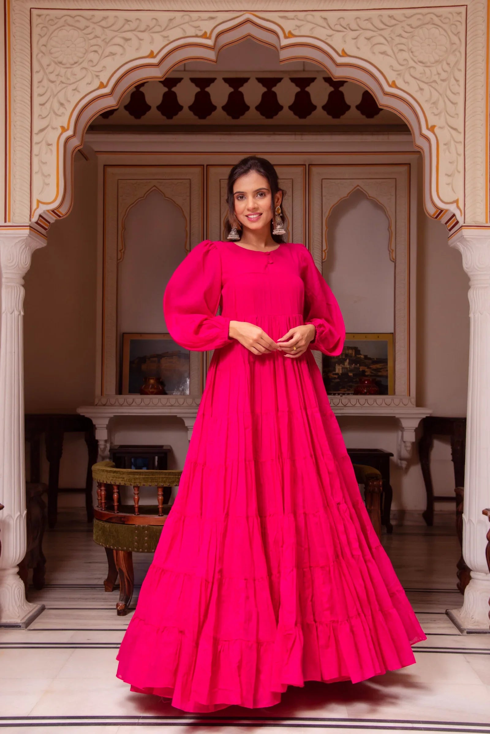 Soft Cotton Mulmul Suit – Single Piece Side-Zip Design