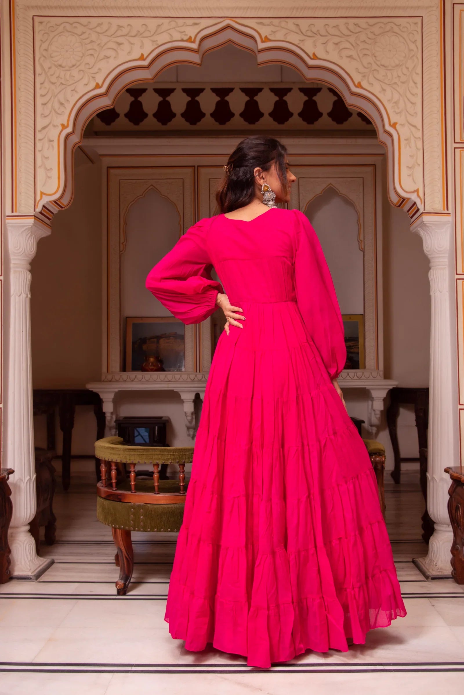 Soft Cotton Mulmul Suit – Single Piece Side-Zip Design
