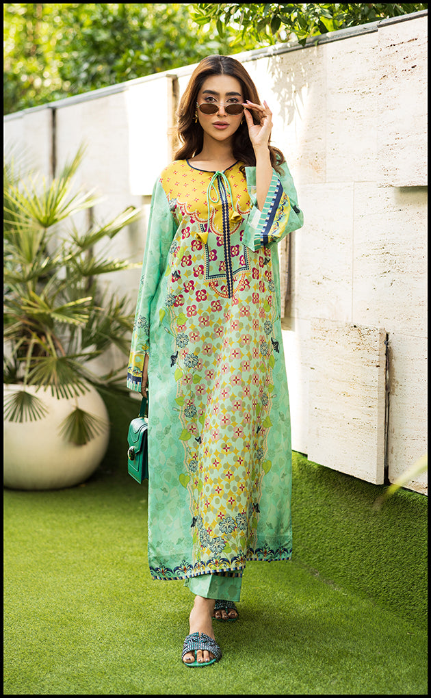 Saffron Sea Kurta Set